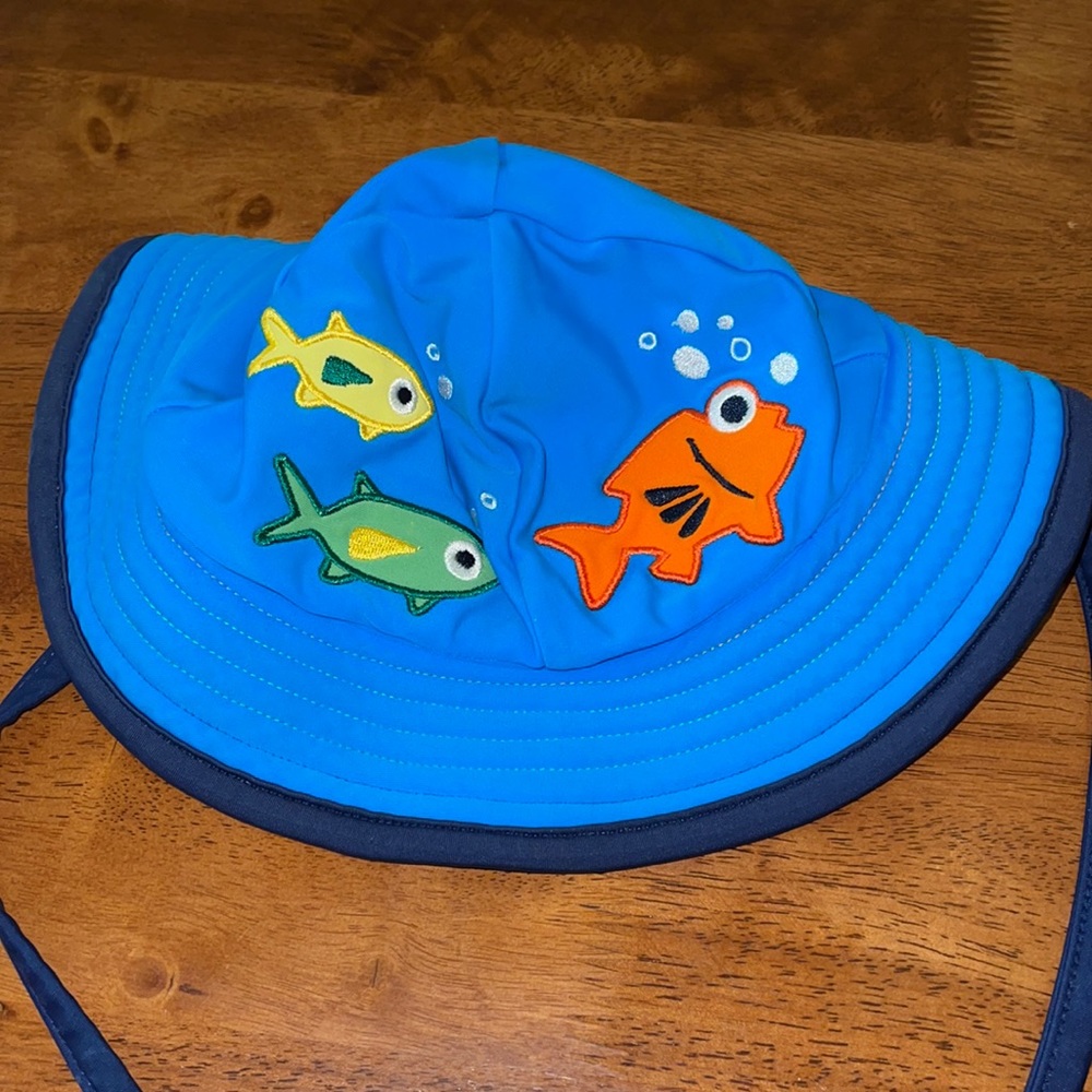 Hanna Andersson Swim Hat w Embroidered Fish